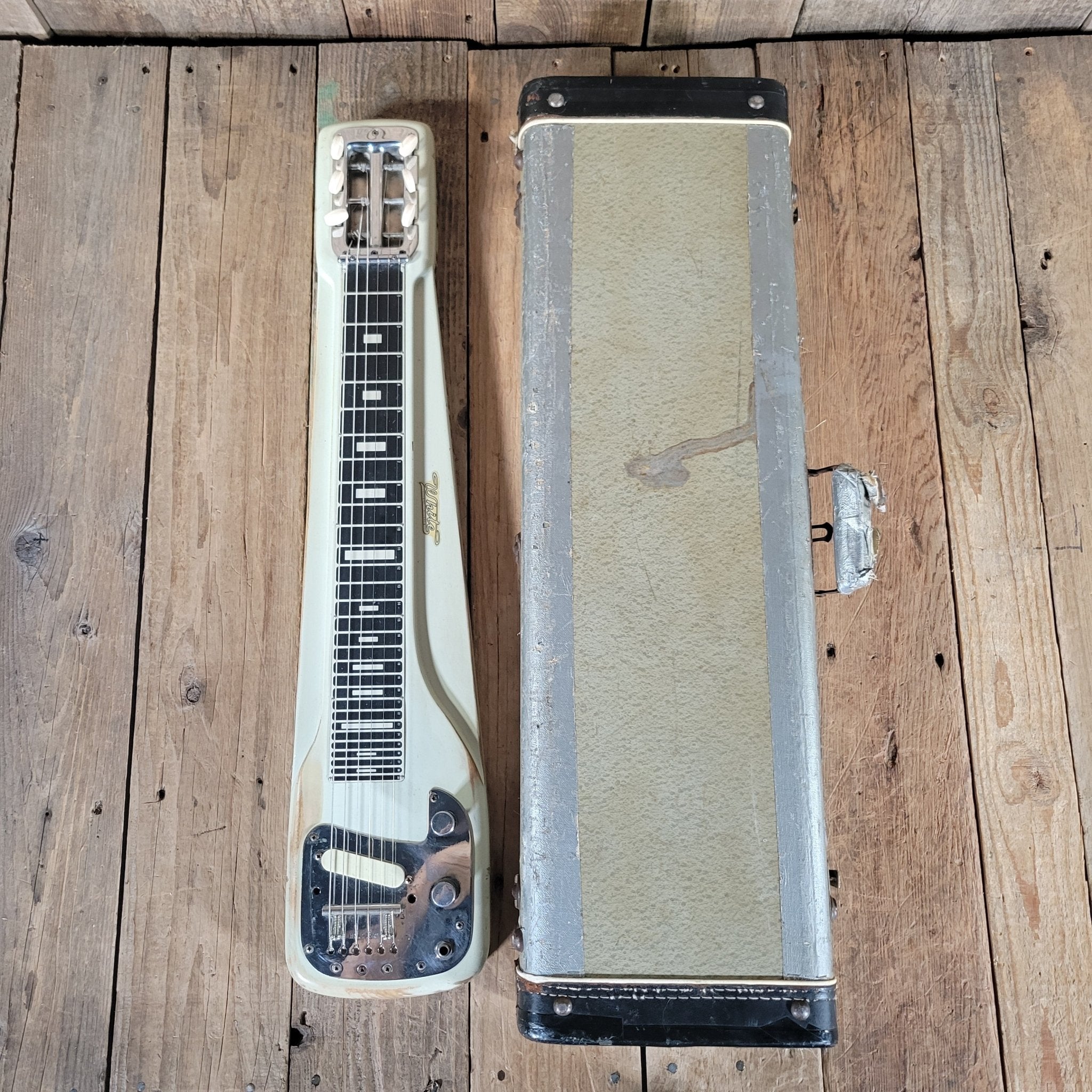 White by Fender Studio Deluxe Lap & Table Steel Guitar 1954 – Vintage Fender - Made Steel with Classic Tone - Mahar's Vintage Guitars