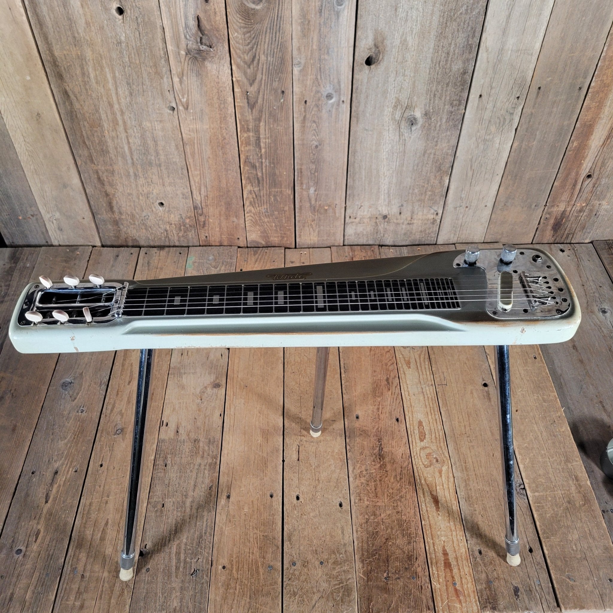 White by Fender Studio Deluxe Lap & Table Steel Guitar 1954 – Vintage Fender - Made Steel with Classic Tone - Mahar's Vintage Guitars