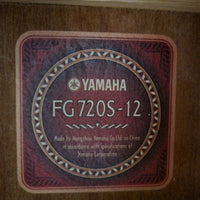 Yamaha FG720S - 12 12 - String Acoustic Guitar 2007 with Hardshell Case - Mahar's Vintage Guitars