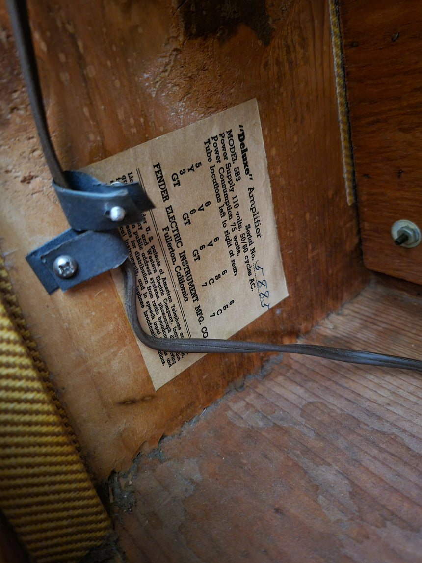 Fender Deluxe 5B3 1952 Tweed Guitar Amp