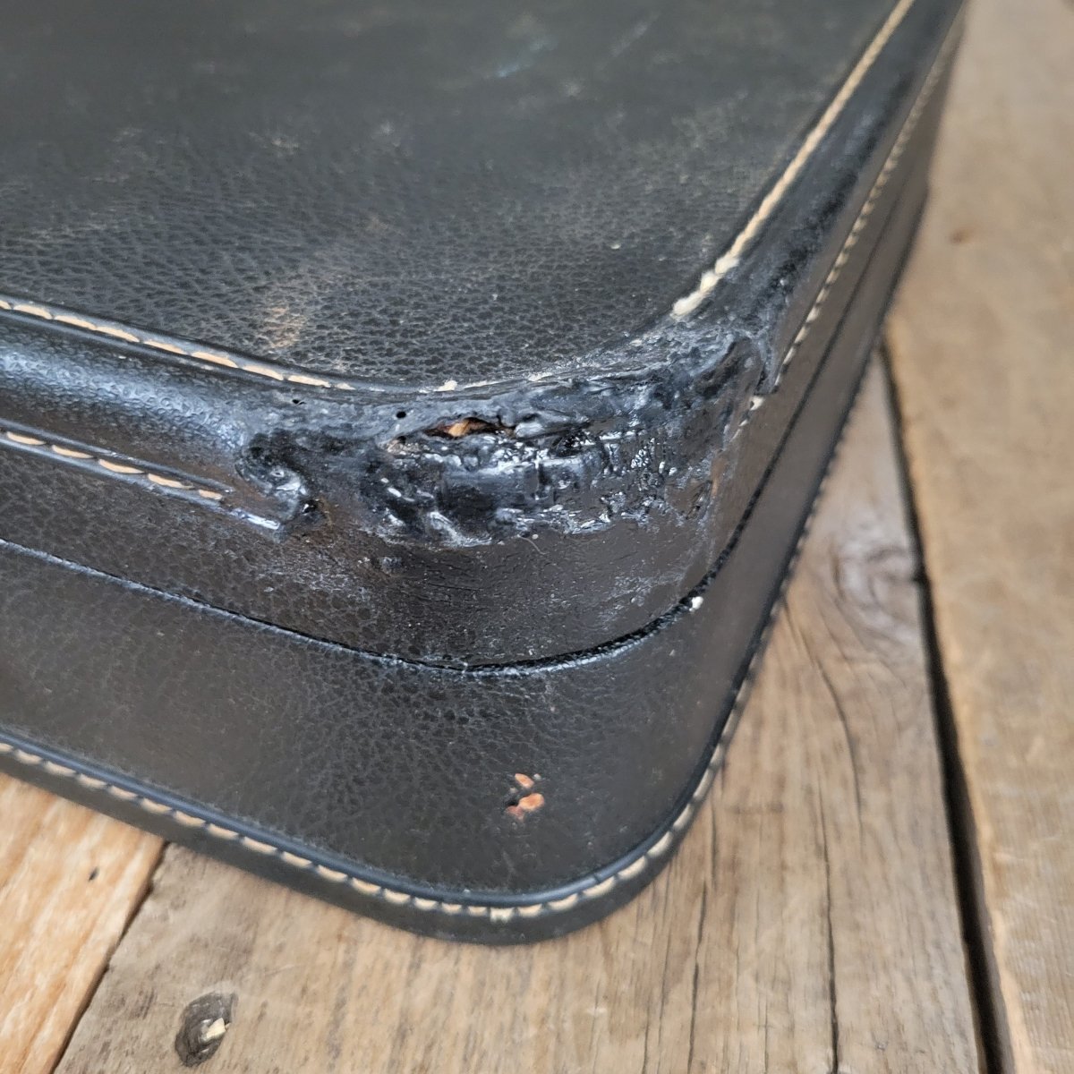 Gibson SG Les Paul Case 1960s Rectangle Black Gold - Mahar's Vintage Guitars