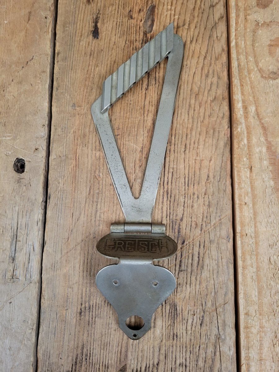 Gretsch 1940s 1950s Synchromatic Trapeze Tailpiece - Nickel - Mahar's Vintage Guitars