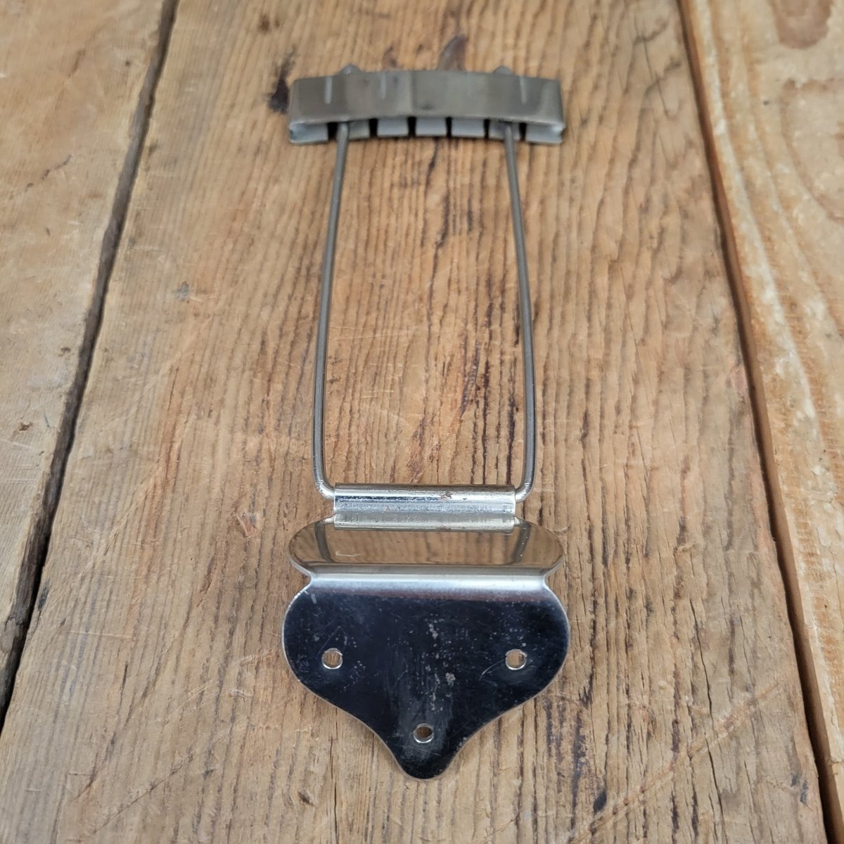 Kay 1950s Harmony Trapeze Tailpiece - Chrome - Mahar's Vintage Guitars