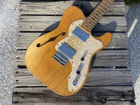 SOLD - Danocaster '72 Thinline 2020 Fender CuNiFe pickup loaded - Mahar's Vintage Guitars