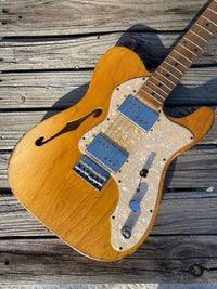 SOLD - Danocaster '72 Thinline 2020 Fender CuNiFe pickup loaded - Mahar's Vintage Guitars