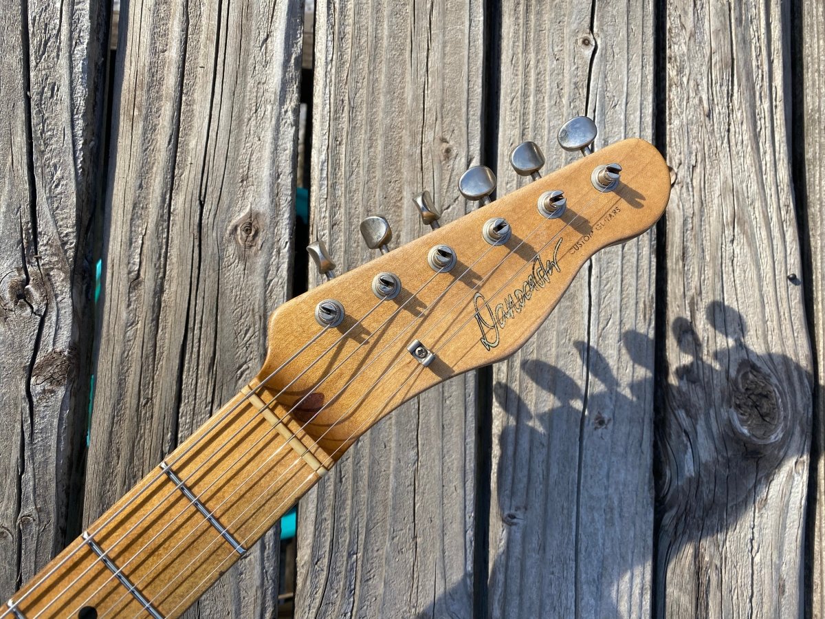 SOLD - Danocaster '72 Thinline 2020 Fender CuNiFe pickup loaded - Mahar's Vintage Guitars