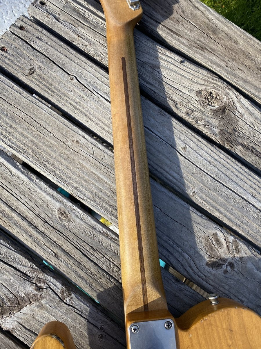 SOLD - Danocaster '72 Thinline 2020 Fender CuNiFe pickup loaded - Mahar's Vintage Guitars