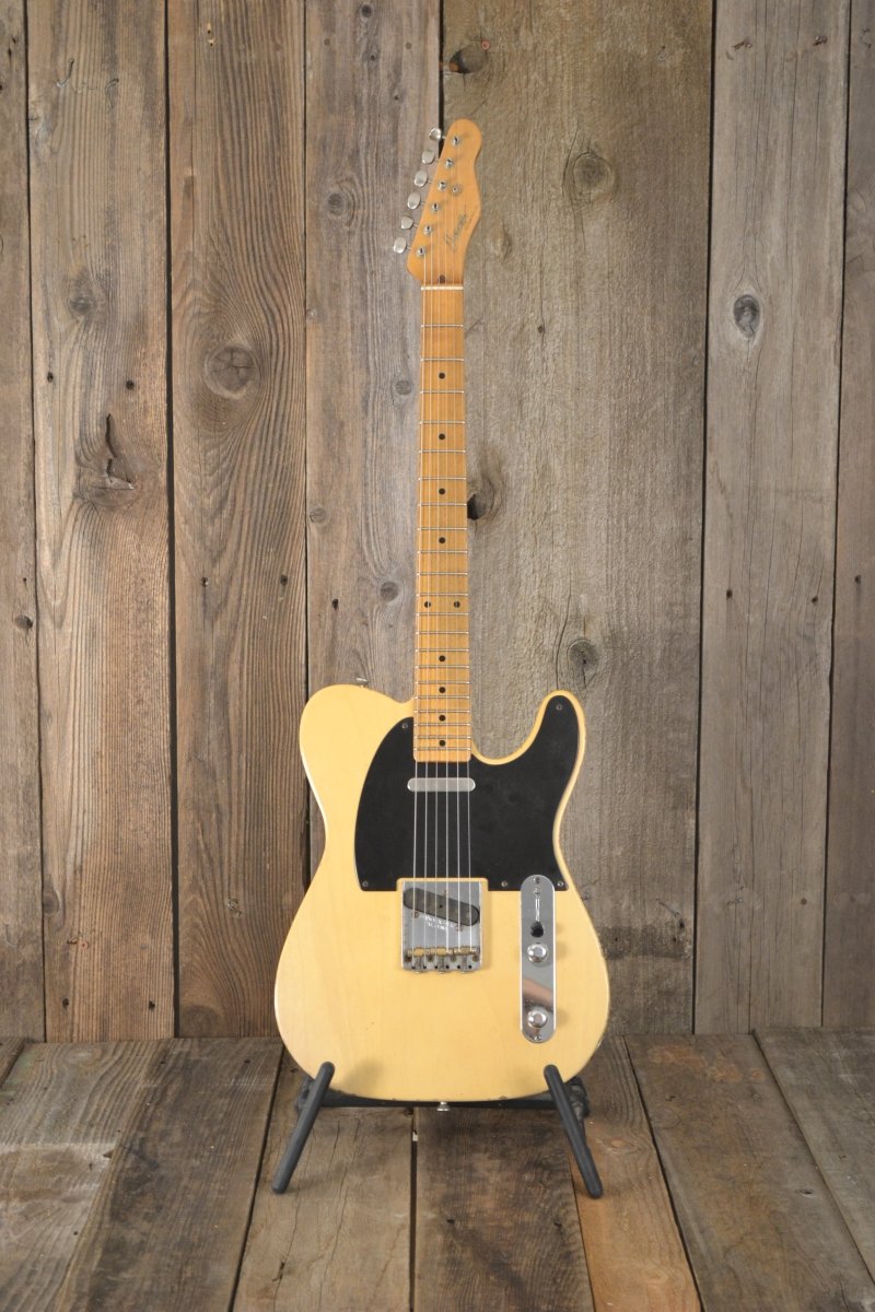 SOLD - Danocaster Blackguard 2018 Budz pickups 6lb 9oz - Mahar's Vintage Guitars