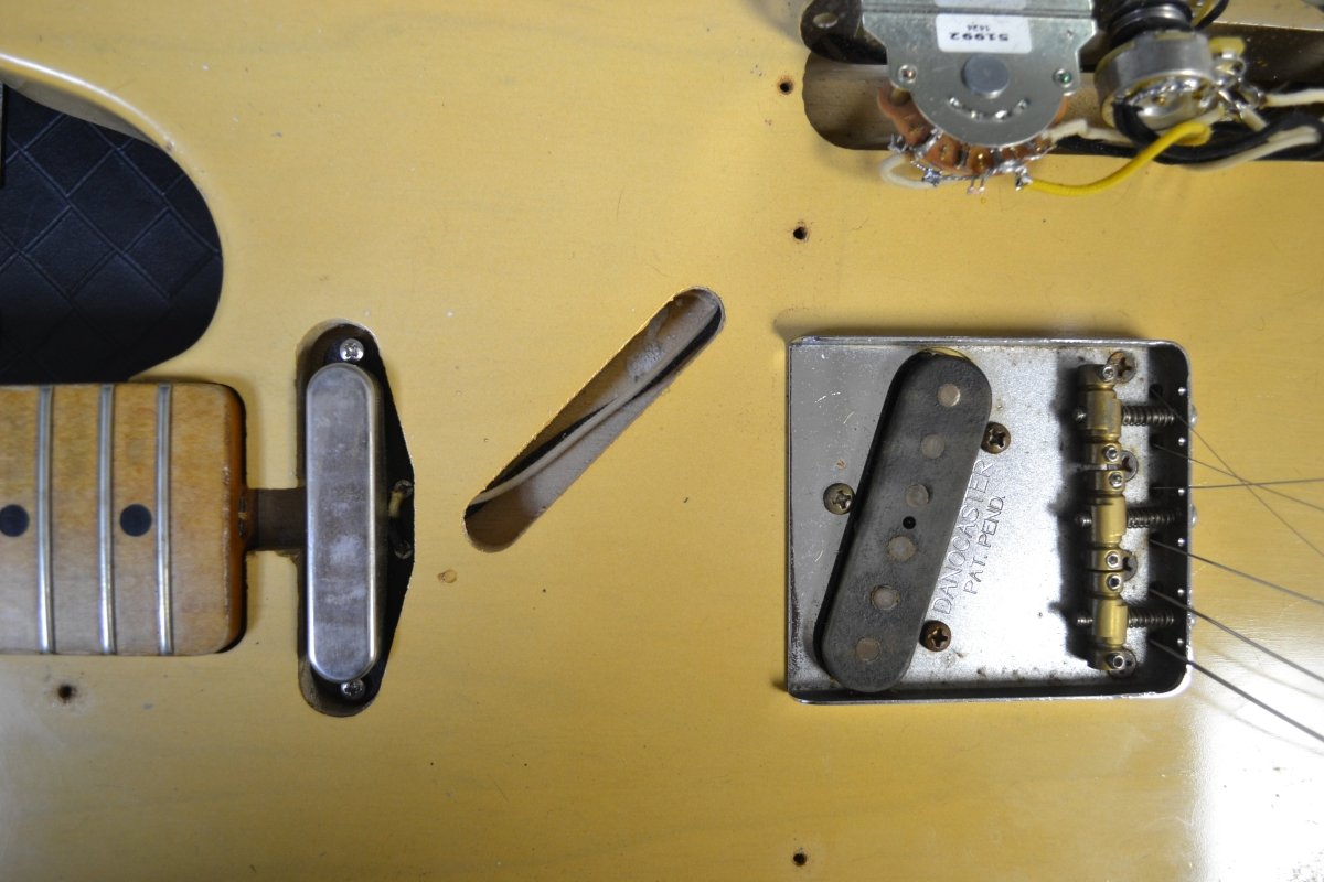 SOLD - Danocaster Blackguard 2018 Budz pickups 6lb 9oz - Mahar's Vintage Guitars