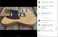 SOLD - Danocaster Blackguard 2018 Budz pickups 6lb 9oz - Mahar's Vintage Guitars