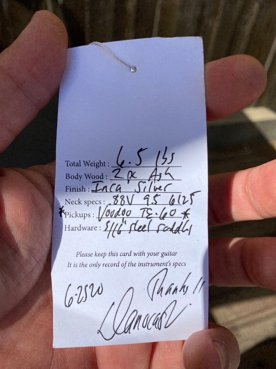 SOLD - Danocaster Single Cut 2020 Inca Silver - Mahar's Vintage Guitars