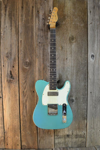 SOLD - Danocaster Singlecut Aquamarine 2020 with P - 90 6lb 8oz - Mahar's Vintage Guitars