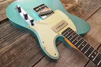 SOLD - Danocaster Singlecut Aquamarine 2020 with P - 90 6lb 8oz - Mahar's Vintage Guitars