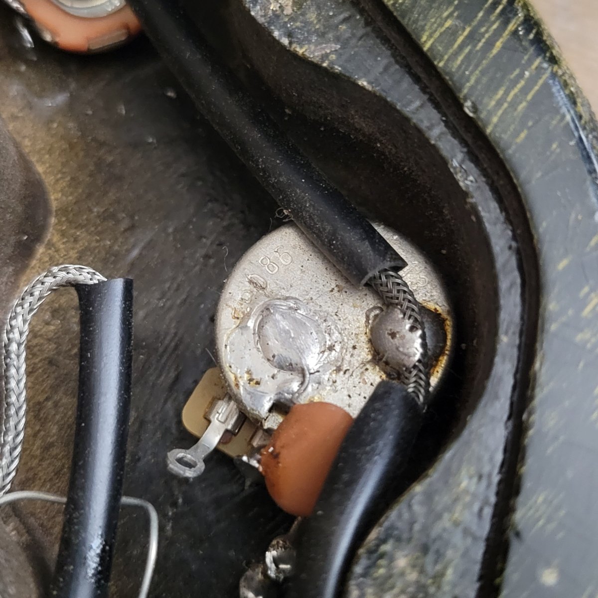 SOLD - Dwight Juke by Clive Brown SG Jr style Korina custom build - Mahar's Vintage Guitars