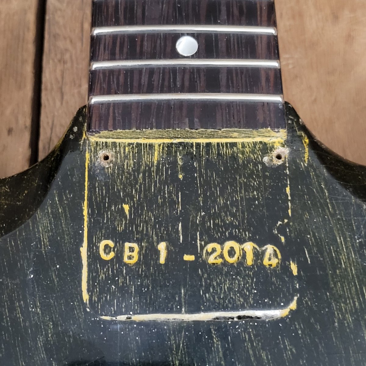 SOLD - Dwight Juke by Clive Brown SG Jr style Korina custom build - Mahar's Vintage Guitars