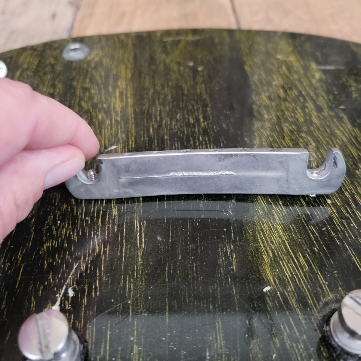 SOLD - Dwight Juke by Clive Brown SG Jr style Korina custom build - Mahar's Vintage Guitars