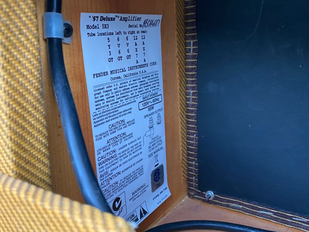 SOLD - Fender '57 Custom Deluxe handwired reissue tweed amp Circa 2012 - Mahar's Vintage Guitars