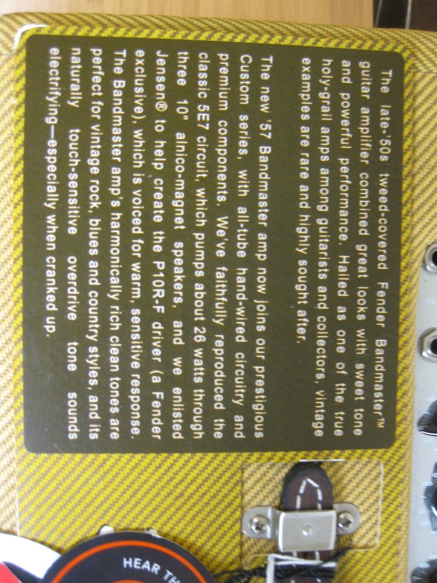 SOLD - Fender Bandmaster '57 Reissue Handwired - Mahar's Vintage Guitars