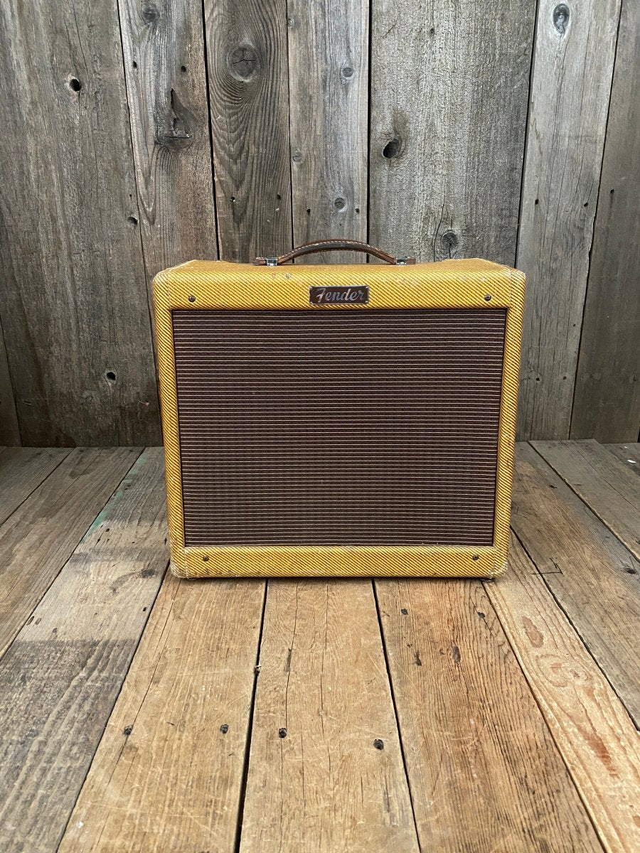 SOLD - Fender Deluxe Amp 5E3 Small Box Tweed Amp 1955 - Mahar's Vintage Guitars