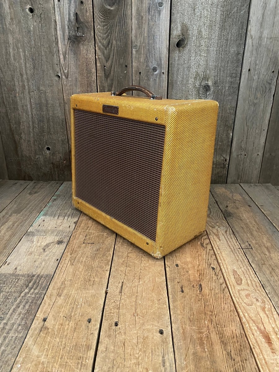 SOLD - Fender Deluxe Amp 5E3 Small Box Tweed Amp 1955 - Mahar's Vintage Guitars