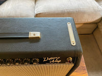 SOLD - Fender Deluxe Amp Pre CBS 1965 Blackface Orig Chassis, Repro Cab - Mahar's Vintage Guitars