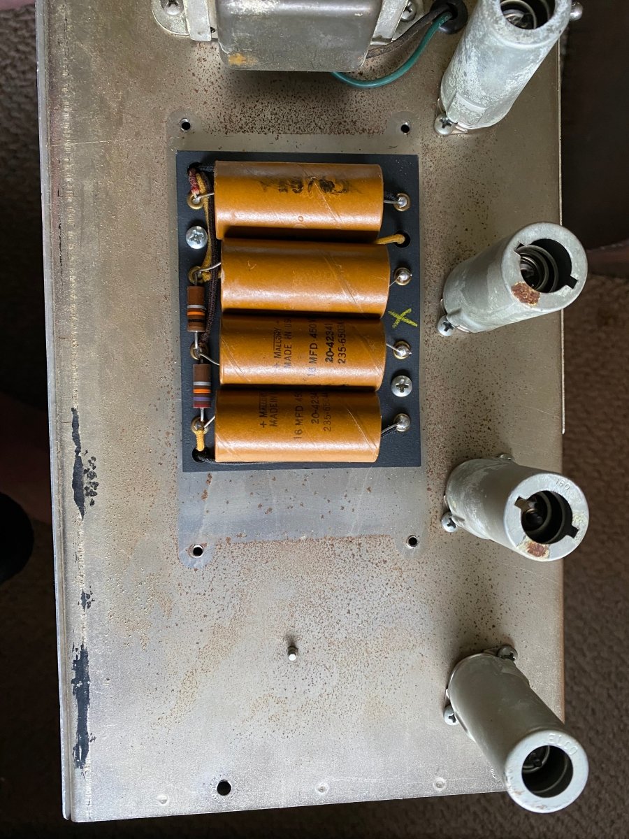 SOLD - Fender Deluxe Amp Pre CBS 1965 Blackface Orig Chassis, Repro Cab - Mahar's Vintage Guitars