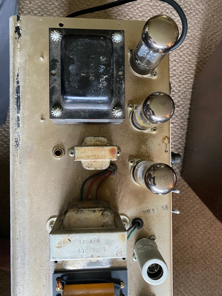 SOLD - Fender Deluxe Amp Pre CBS 1965 Blackface Orig Chassis, Repro Cab - Mahar's Vintage Guitars