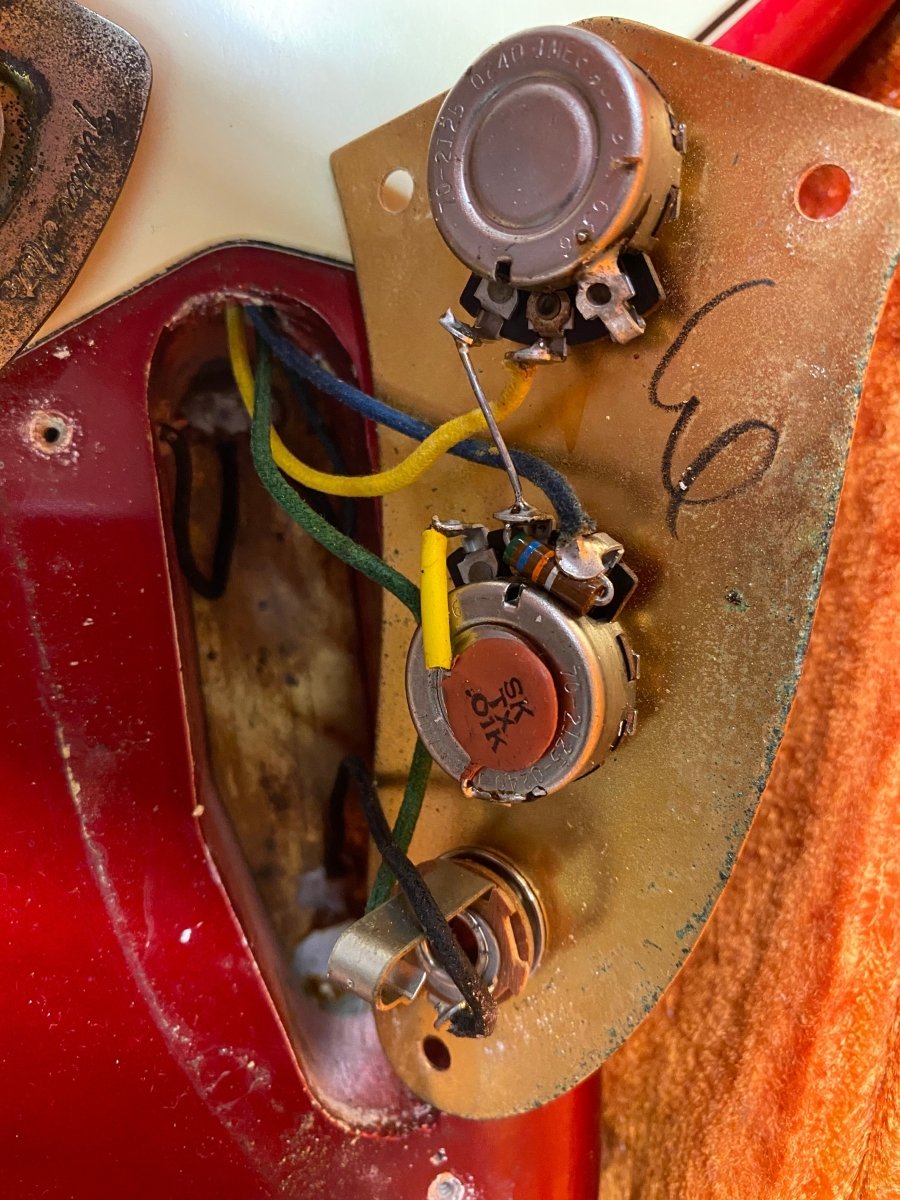 SOLD - Fender Jaguar 1964 Candy Apple Red with Gold Hardware! - Mahar's Vintage Guitars