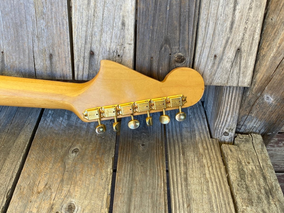 SOLD - Fender Jaguar 1964 Candy Apple Red with Gold Hardware! - Mahar's Vintage Guitars