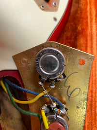 SOLD - Fender Jaguar 1964 Candy Apple Red with Gold Hardware! - Mahar's Vintage Guitars