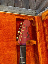 SOLD - Fender Jaguar 1964 Candy Apple Red with Gold Hardware! - Mahar's Vintage Guitars