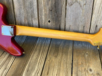 SOLD - Fender Jaguar 1964 Candy Apple Red with Gold Hardware! - Mahar's Vintage Guitars