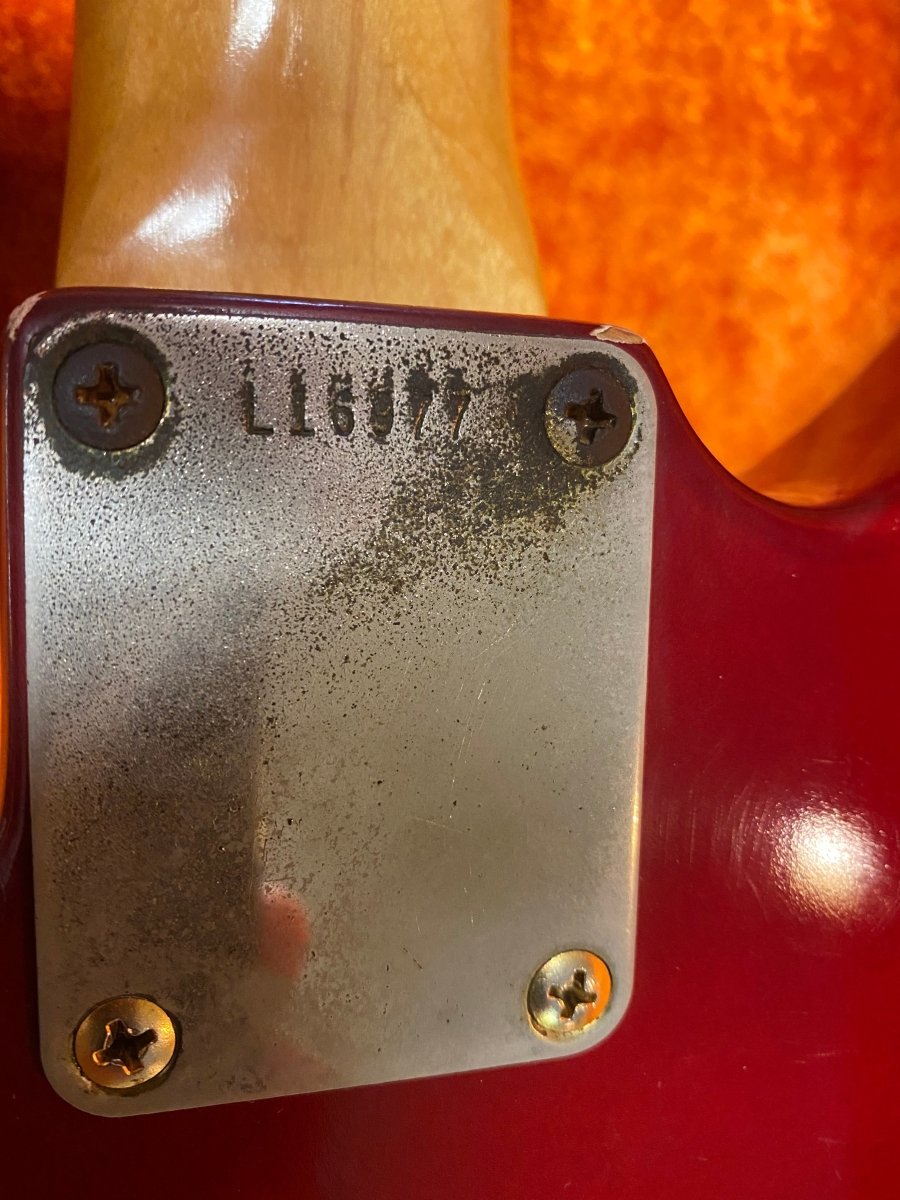 SOLD - Fender Jaguar 1964 Candy Apple Red with Gold Hardware! - Mahar's Vintage Guitars