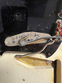 SOLD - Fender Mustang Olympic White 1965 A neck with unique fretboard - Mahar's Vintage Guitars