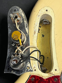 SOLD - Fender Mustang Olympic White 1965 A neck with unique fretboard - Mahar's Vintage Guitars