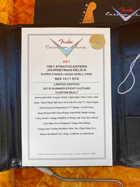 SOLD - Fender Stratocaster 1961 Journeyman Relic Shell Pink 2019 - Mahar's Vintage Guitars