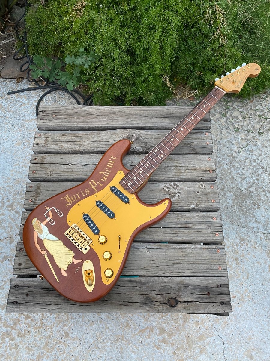 SOLD - Fender Stratocaster Custom Shop One - Off George Amicay Hand Carved - Mahar's Vintage Guitars
