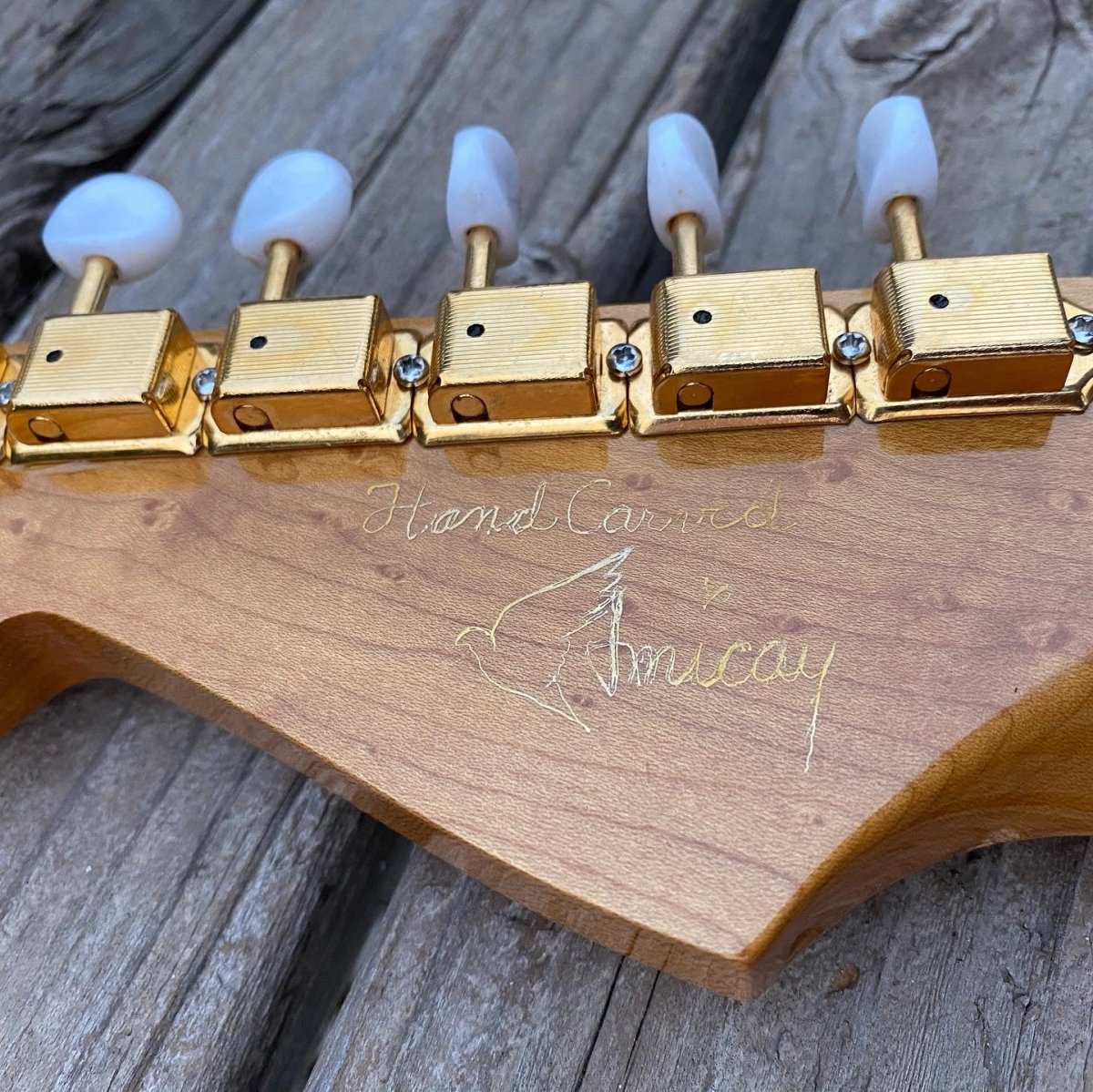 SOLD - Fender Stratocaster Custom Shop One - Off George Amicay Hand Carved - Mahar's Vintage Guitars