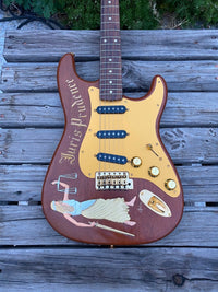 SOLD - Fender Stratocaster Custom Shop One - Off George Amicay Hand Carved - Mahar's Vintage Guitars