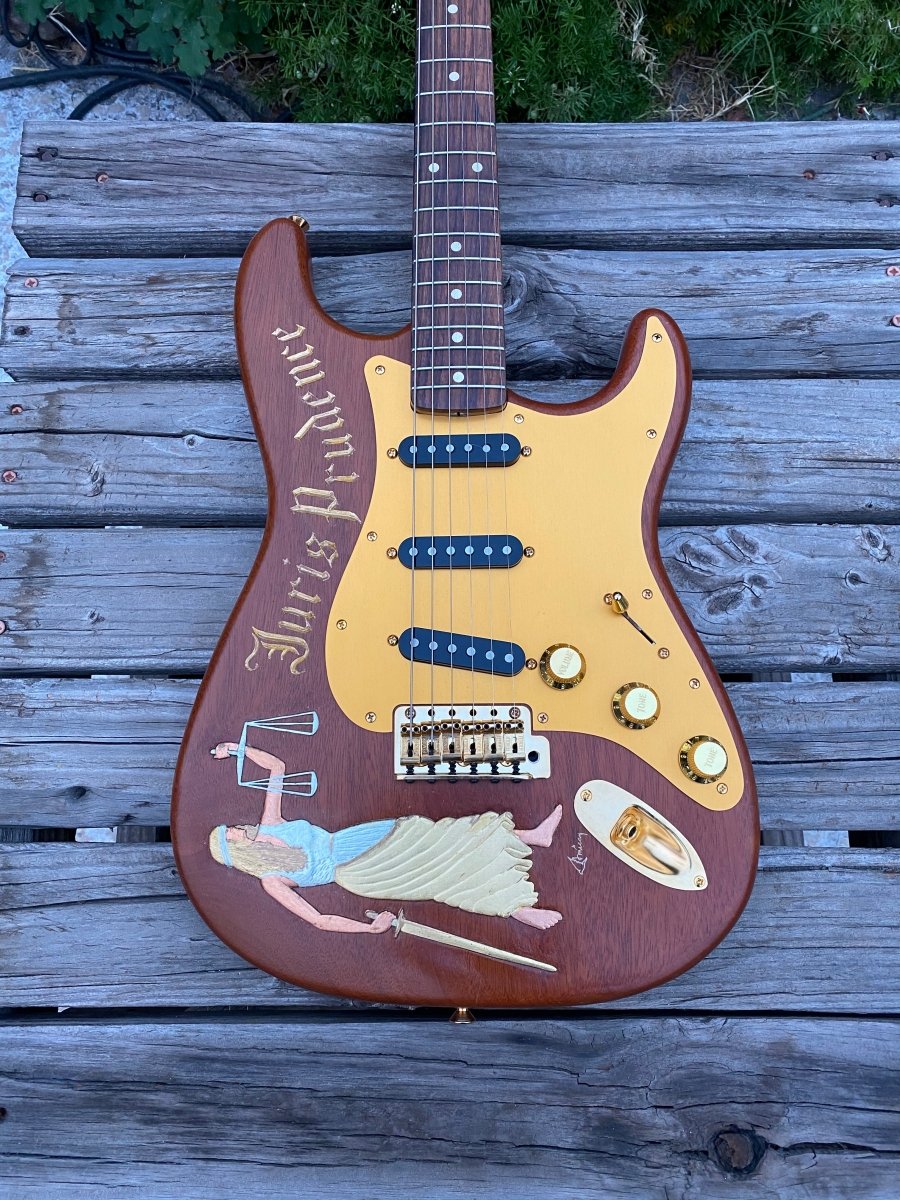 SOLD - Fender Stratocaster Custom Shop One - Off George Amicay Hand Carved - Mahar's Vintage Guitars