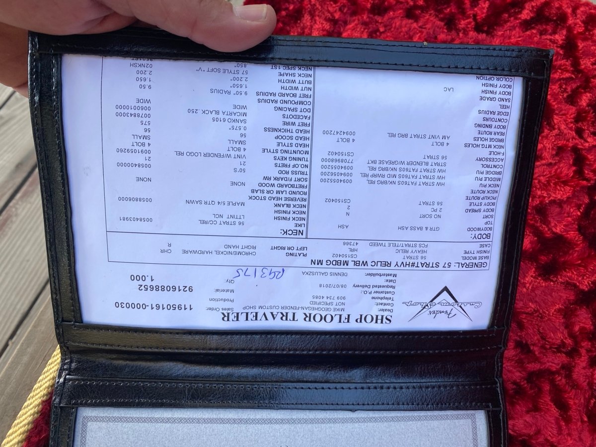 SOLD - Fender Stratocaster Dennis Galuszka Masterbuilt Custom Shop '57 Relic 2018 - Mahar's Vintage Guitars