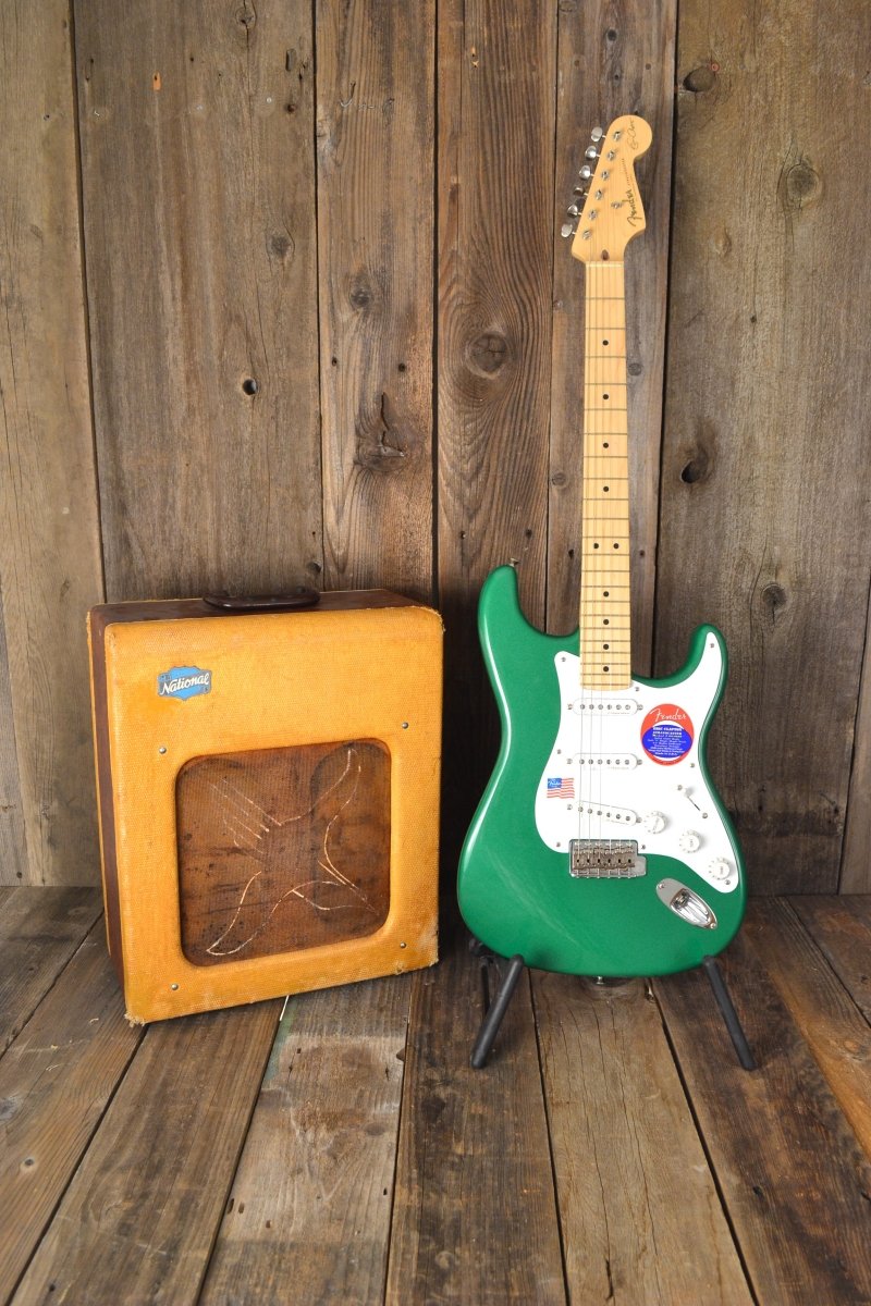 SOLD - Fender Stratocaster Eric Clapton Signature Metallic Green NOS 2006 - Mahar's Vintage Guitars
