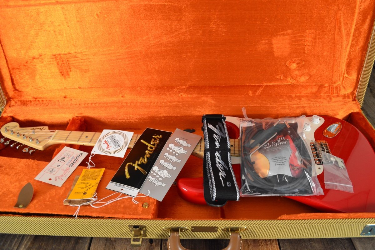 SOLD - Fender Stratocaster Eric Clapton Signature Torino Red MINT NOS 2004 - Mahar's Vintage Guitars