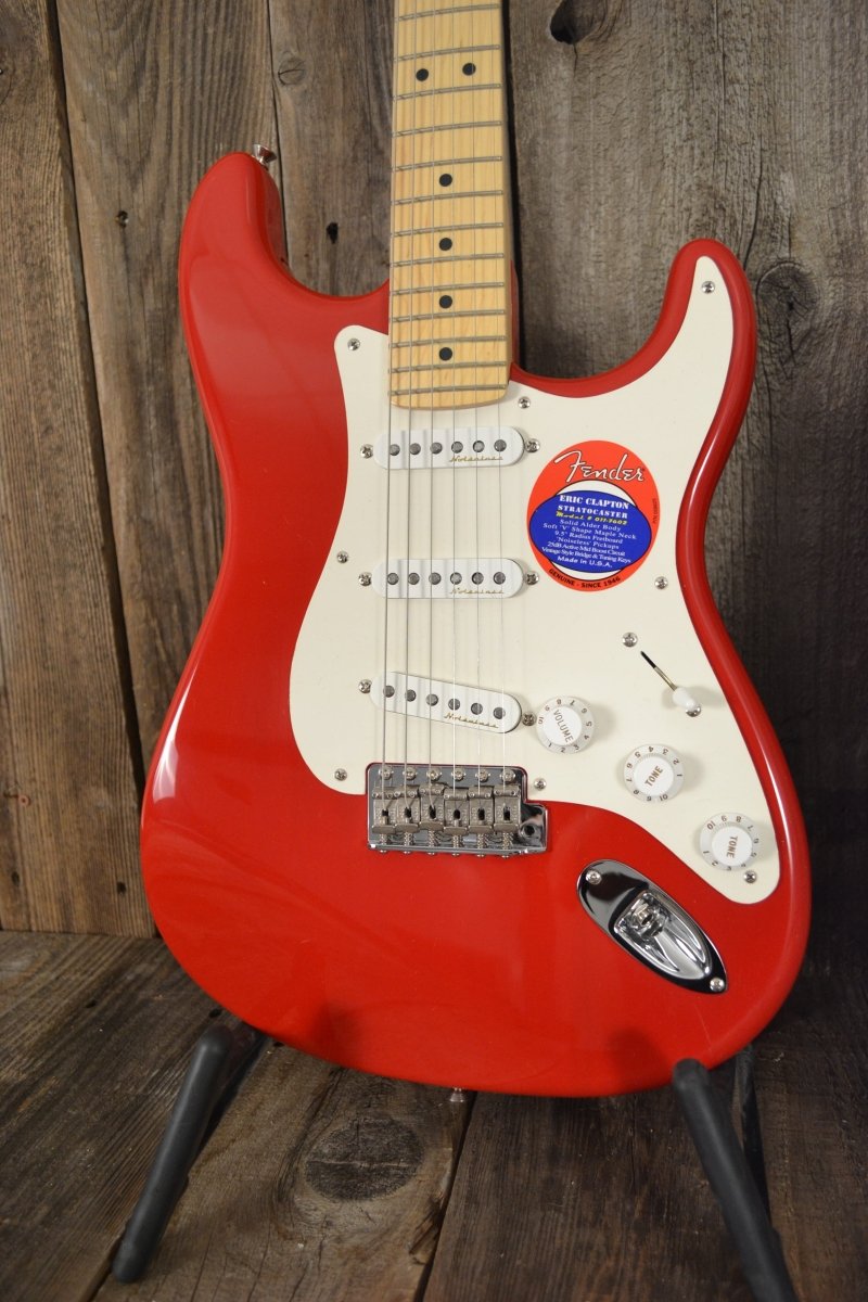 SOLD - Fender Stratocaster Eric Clapton Signature Torino Red MINT NOS 2004 - Mahar's Vintage Guitars
