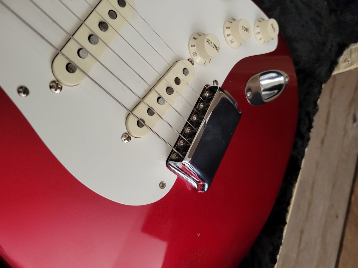 SOLD - Fender Stratocaster Eric Johnson 2006 Candy Apple Red - Mahar's Vintage Guitars