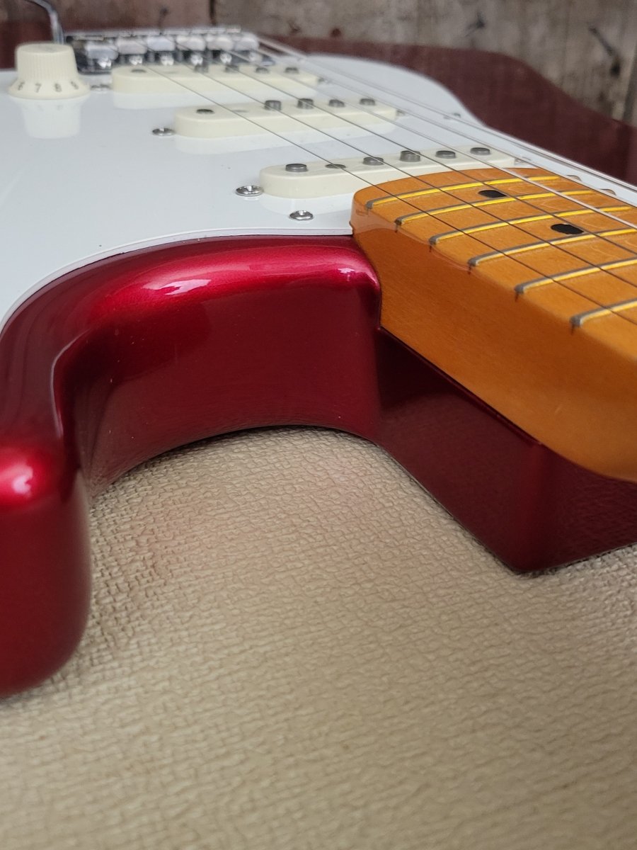 SOLD - Fender Stratocaster Eric Johnson 2006 Candy Apple Red - Mahar's Vintage Guitars