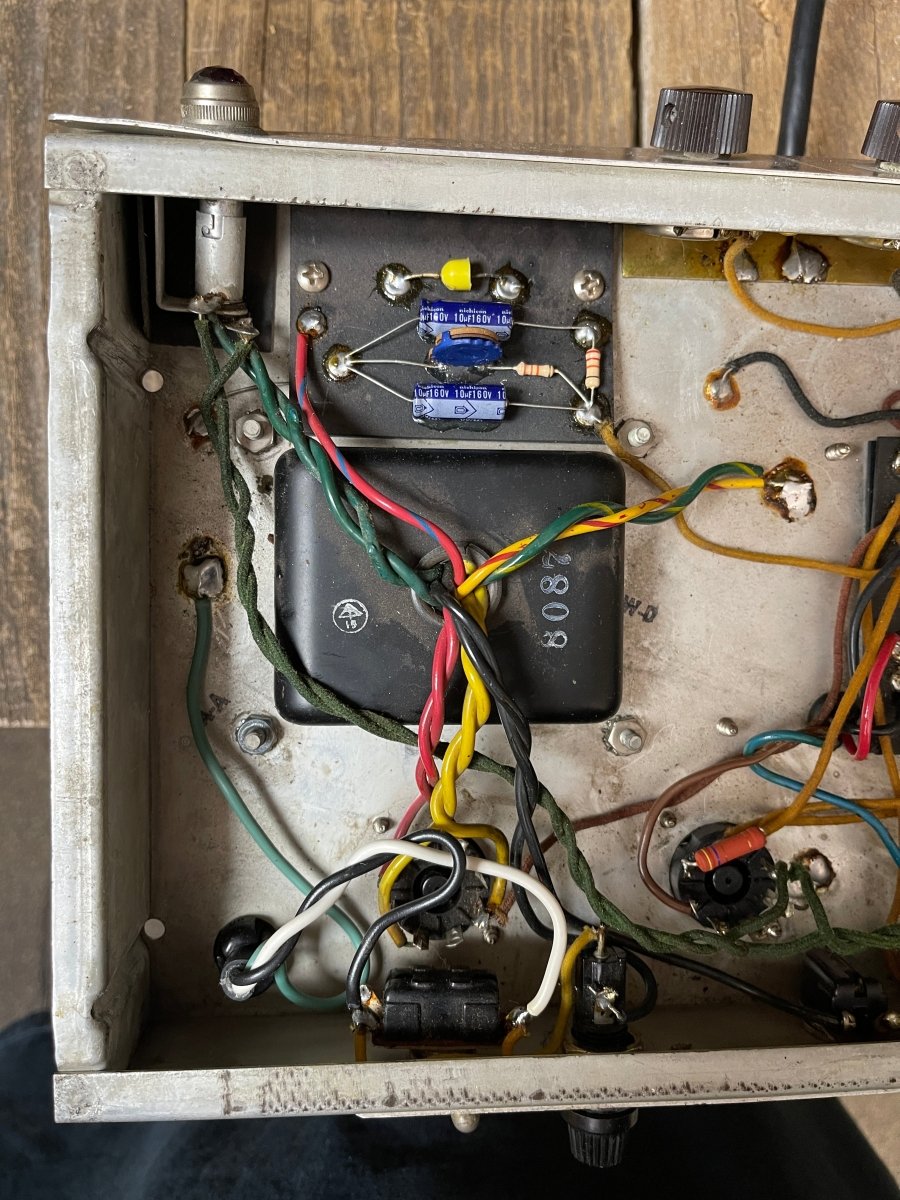 SOLD - Fender Super Amp 1961 Pre CBS Brown Tolex Oxblood Grille - Mahar's Vintage Guitars