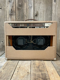 SOLD - Fender Super Amp 1961 Pre CBS Brown Tolex Oxblood Grille - Mahar's Vintage Guitars