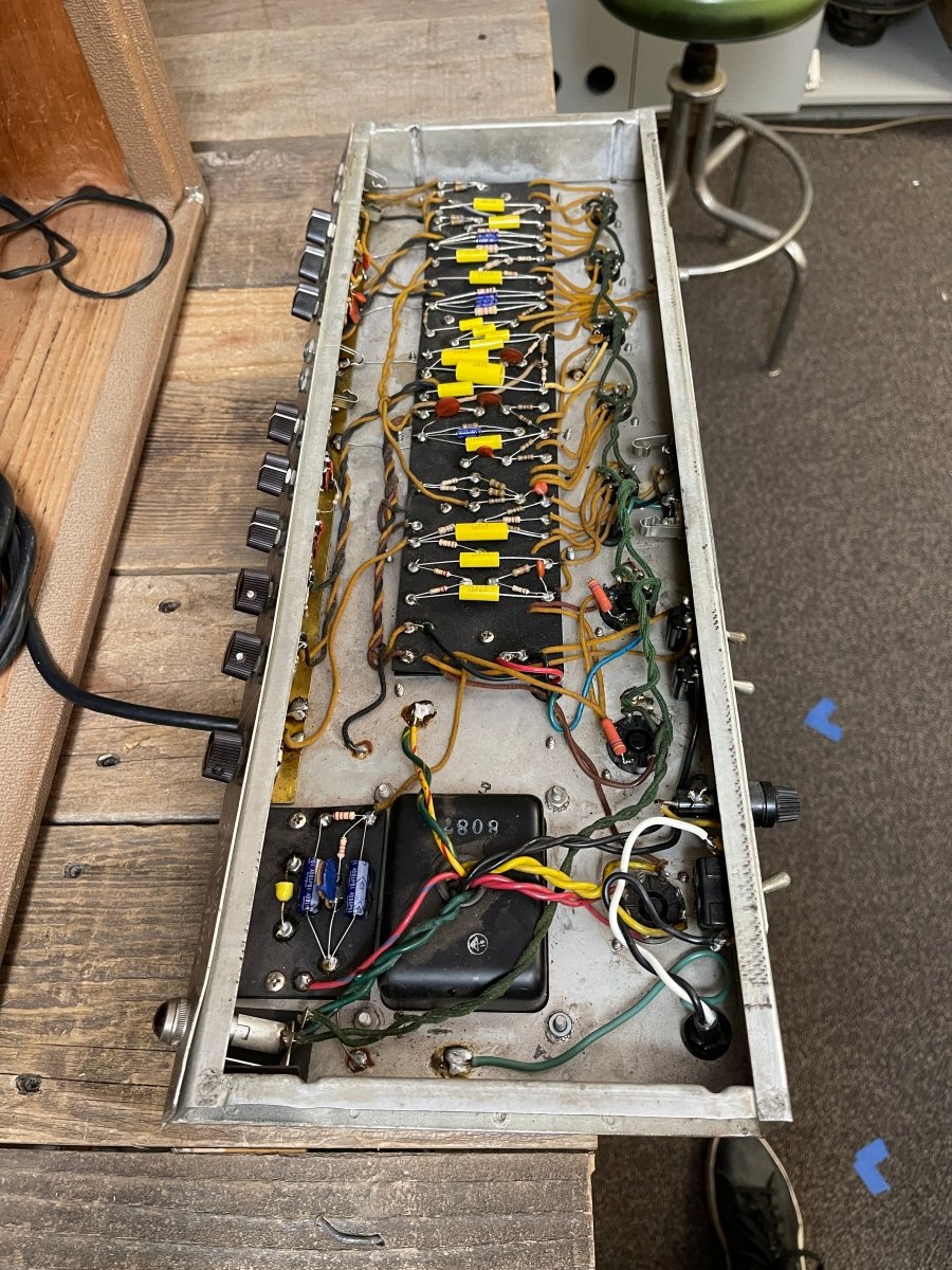 SOLD - Fender Super Amp 1961 Pre CBS Brown Tolex Oxblood Grille - Mahar's Vintage Guitars