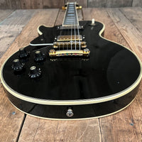 SOLD - Gibson 20th Anniversary Les Paul Custom Left Handed 1975 Black - Mahar's Vintage Guitars